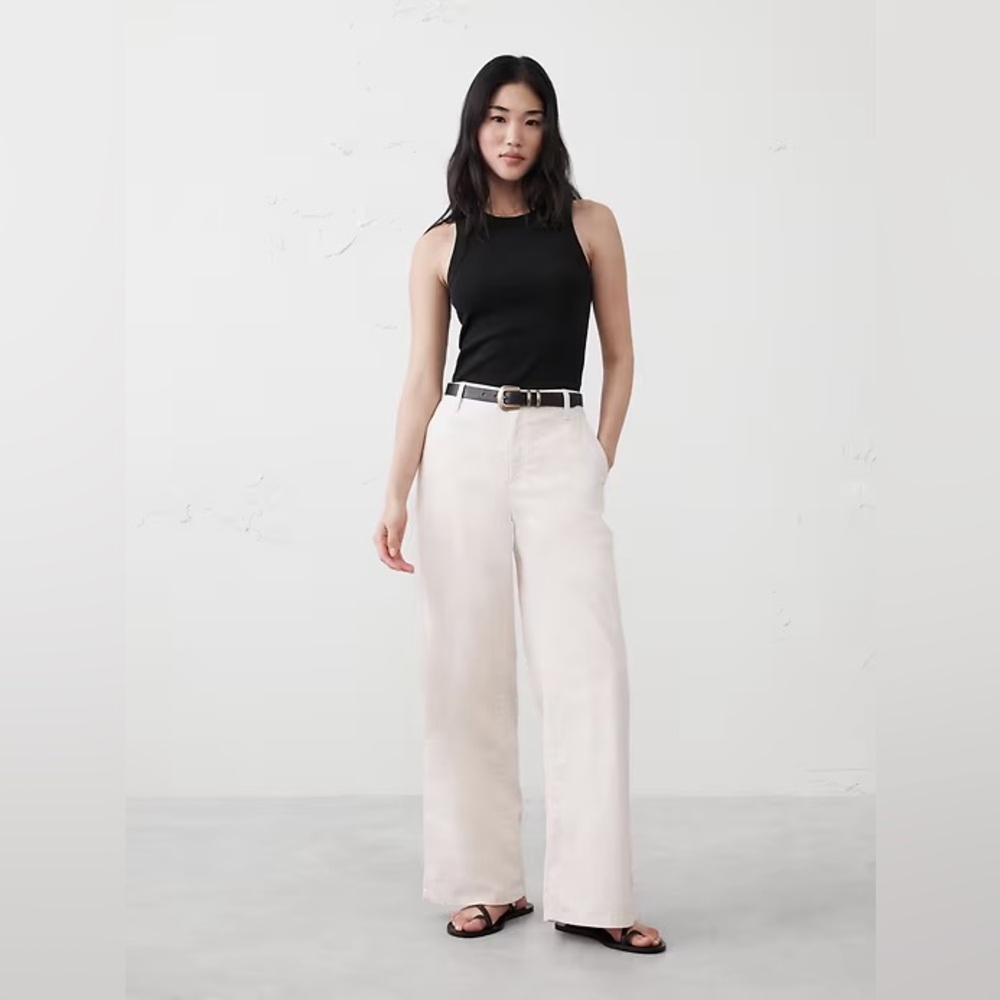 Banana Republic Ribbed Racer Tank- Black Small